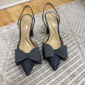Jessica Simpson Denim Blue Bow Heels